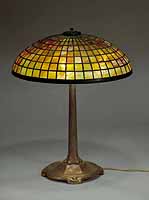 16" Parasol Tiffany desk lamp on Stick base #533